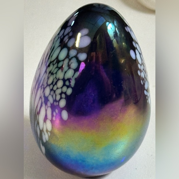 Mount Saint Helen Ash Iridescent Art Glass Vintage Paperweight - Picture 2 of 6